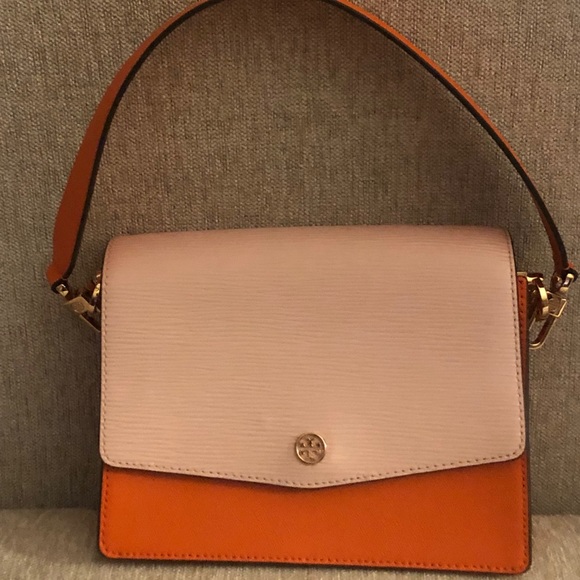 TORY BURCH Robinson Bag—Pink and Orange - Picture 8 of 11
